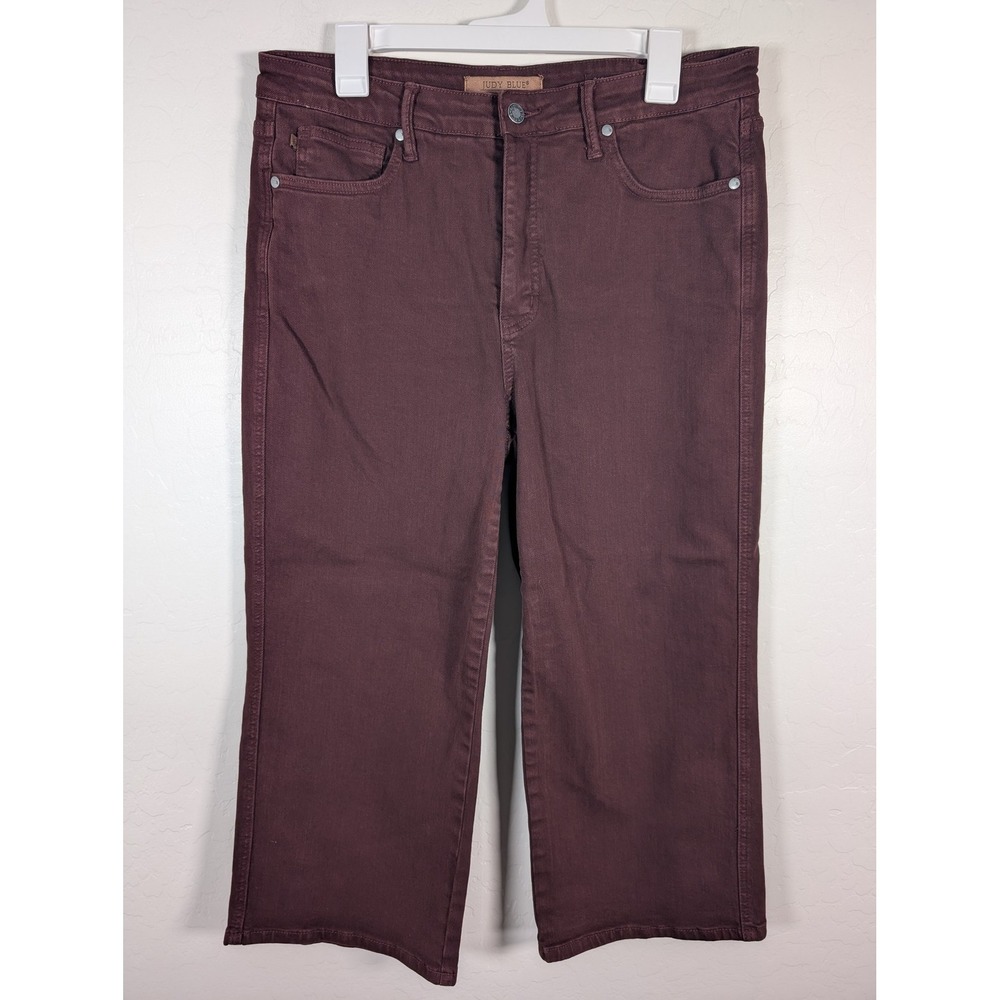 Judy Blue Jeans Womens 15 Wide Leg High Rise‎ Stretch Garment Dyed JB88752